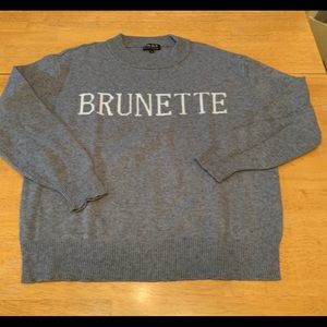 Poof! Blue Crew Neck Sweater